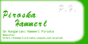 piroska hammerl business card